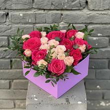 Цветочная композиция из Розы в коробке в Карталах