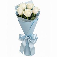 Букет 5 Белых роз Проуд в Карталах