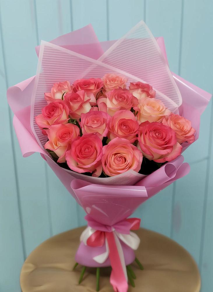 Букет 15 Розовых роз Равель в Карталах