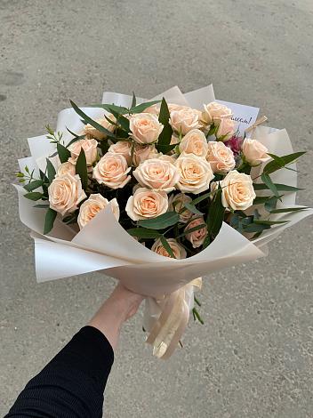 Букет Кремовые розы Латте в Карталах