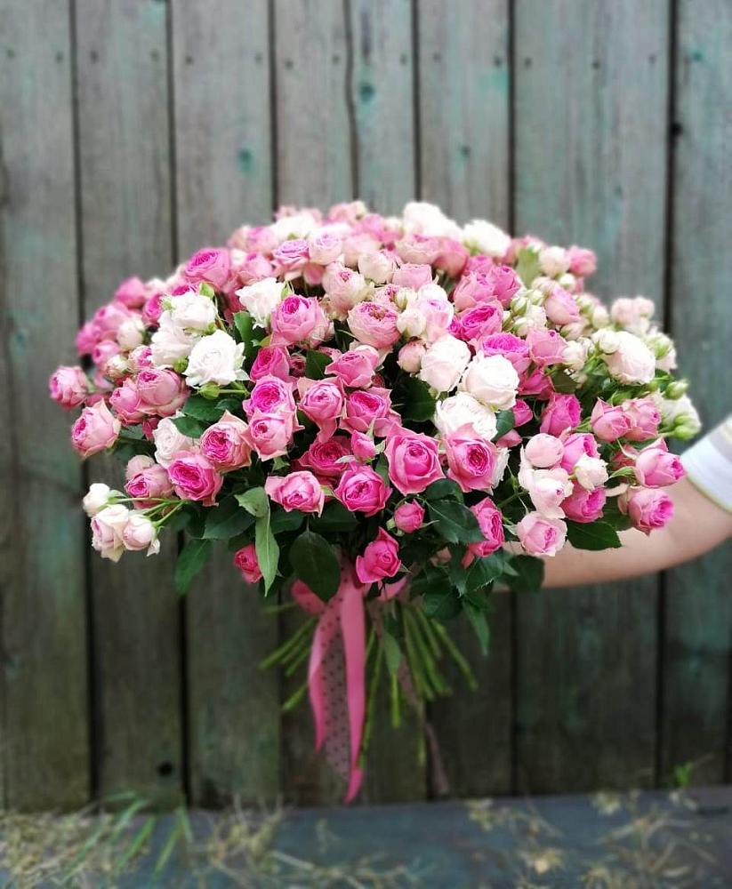 Букет Розовые кустовые розы Натали и Лав Лидия в Карталах