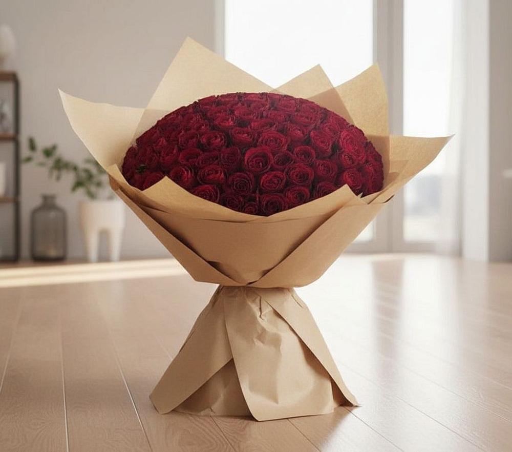 Букет 101 Красная роза в Карталах