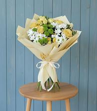 Букет цветов из:  Хризантемы и Розы #REPLACE_PRED# Карталах