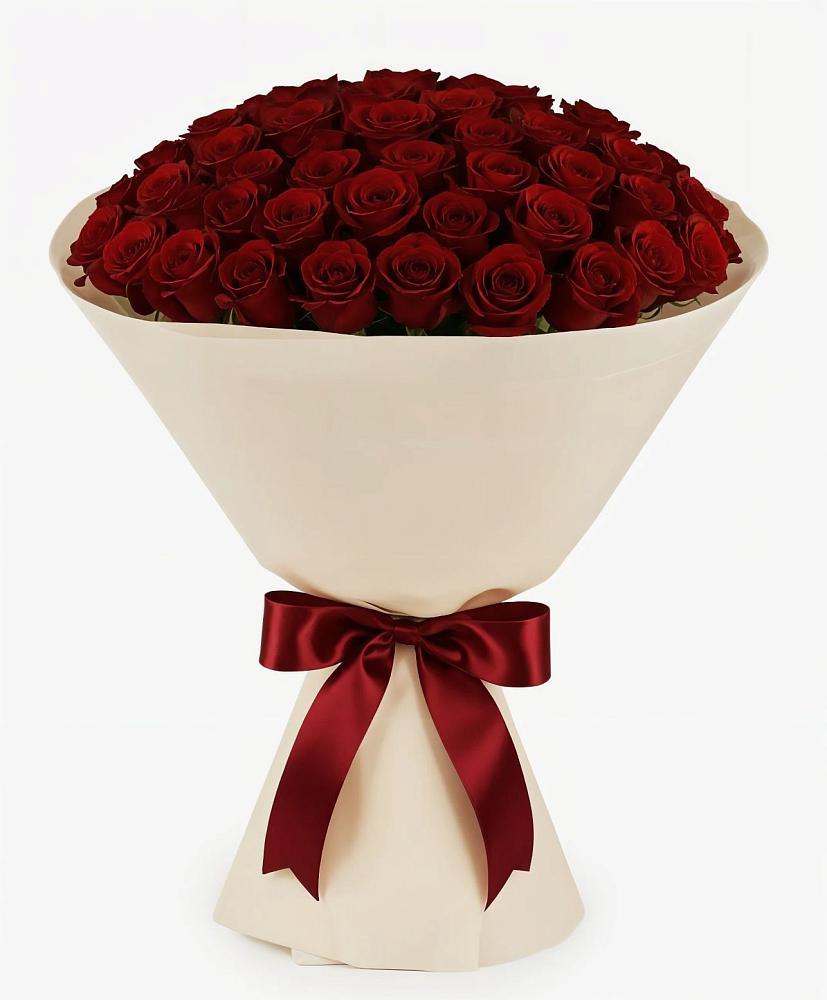 Букет 101 Бордовая роза Блэк Бакарра в Карталах