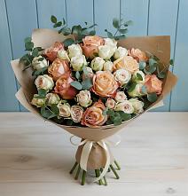 Букет цветов из:  Альстромерии и Розы #REPLACE_PRED# Карталах